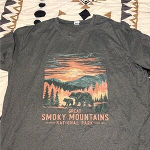 SHEIN Charcoal Smoky Mountains Graphic Tee
